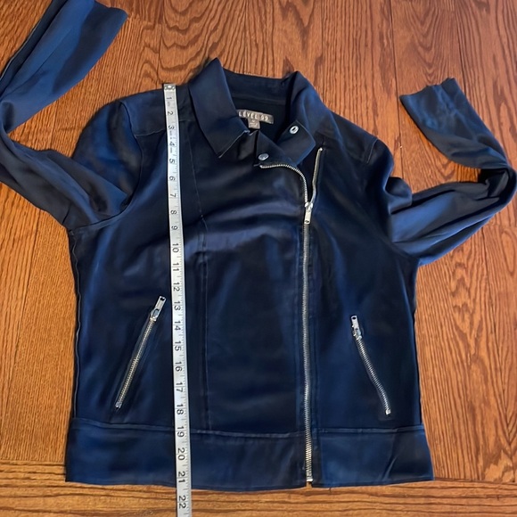 Level 99 Tabitha vegan faux suede moto jacket SUPER SOFT zipped slight side Med - Picture 16 of 16